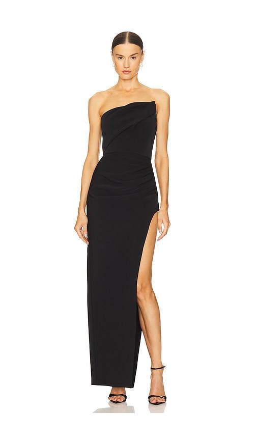 nbd ilda maxi dress in black. - size m (also in xs, s)