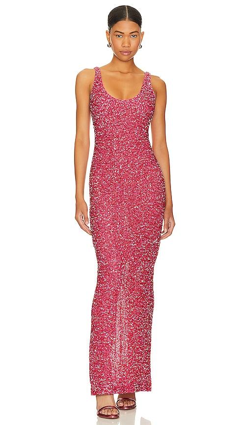 nbd janhvi maxi dress in pink. - size l (also in m, s)