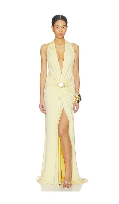 nbd juhi gown in lemon. - size l (also in m, s, xl)