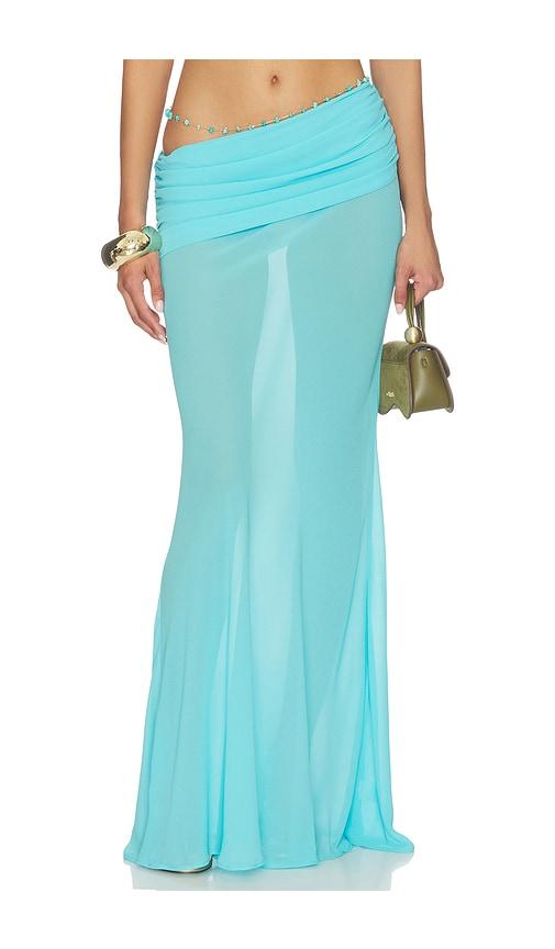 nbd kalika maxi skirt in blue. - size m (also in xl)