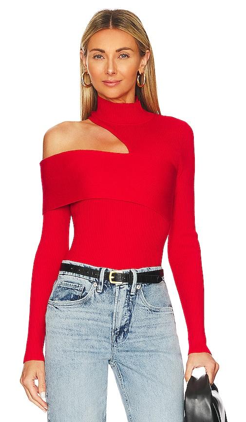 nbd kiera sweater in red. - size m (also in xs, xxs)