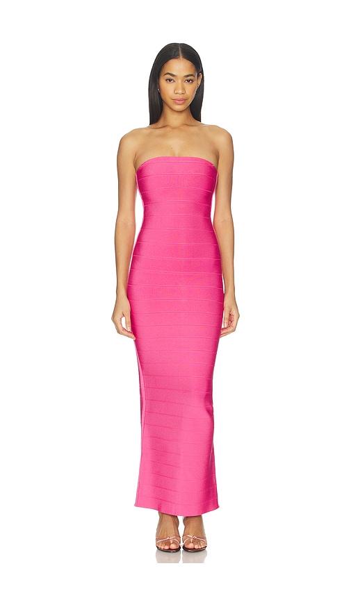 nbd kirstyn strapless maxi tube dress in pink. - size l (also in m, s, xl, xs, xxs)