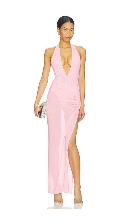 nbd lielle maxi dress in rose. - size l (also in xl)