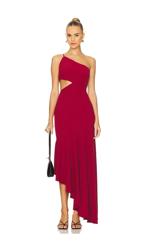 nbd lucinda dress in burgundy. - size l (also in xs, xxs, s, m, xl)