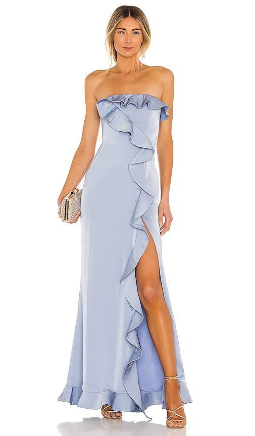 nbd luna gown in baby blue. - size m (also in xxs, xs, s, xl)