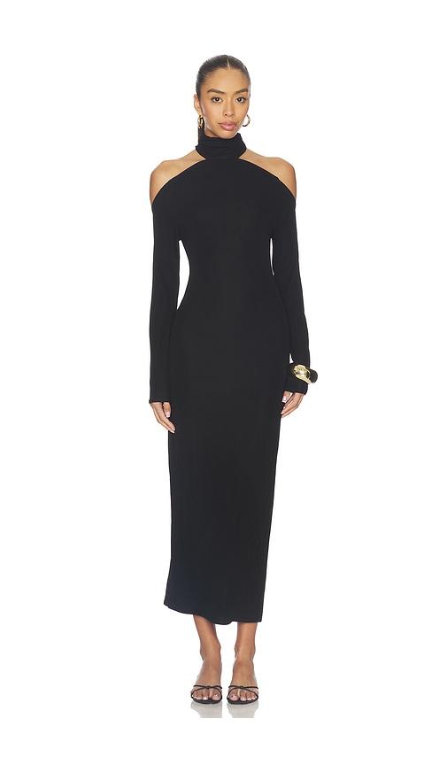 nbd lyra maxi dress in black. - size s (also in xs, xxs)