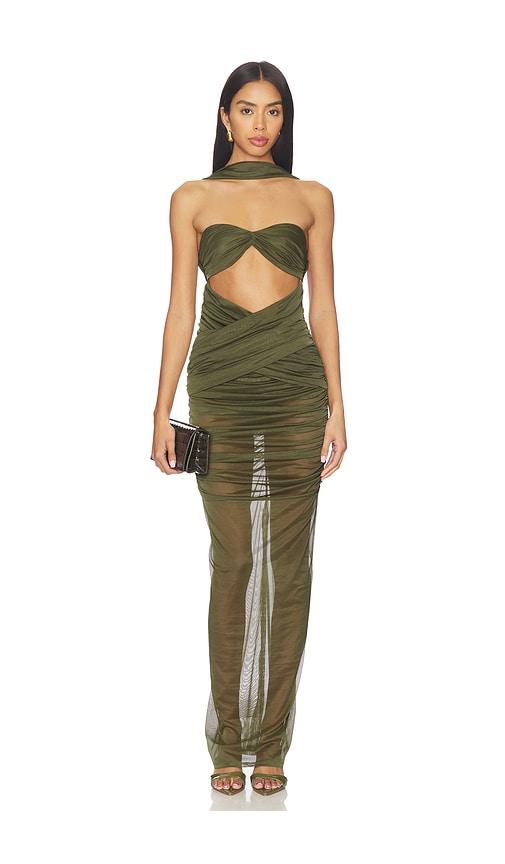 nbd rekha maxi dress in green. - size l (also in s, m, xl)