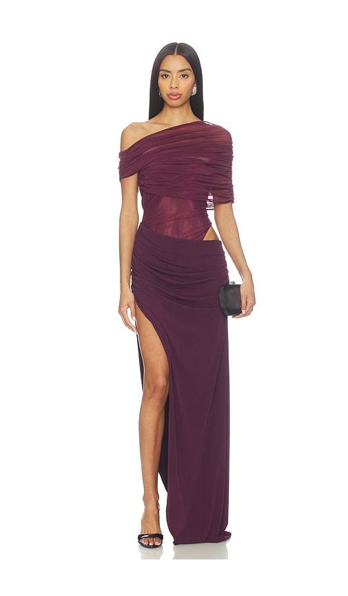 nbd romi maxi dress in purple. - size m (also in s)