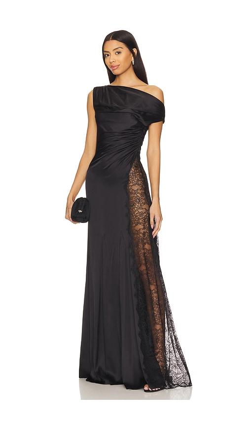 nbd rowan gown in black. - size s (also in xxs, xs)