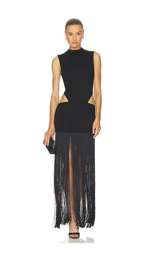 nbd shabana maxi dress in black. - size l (also in xs)