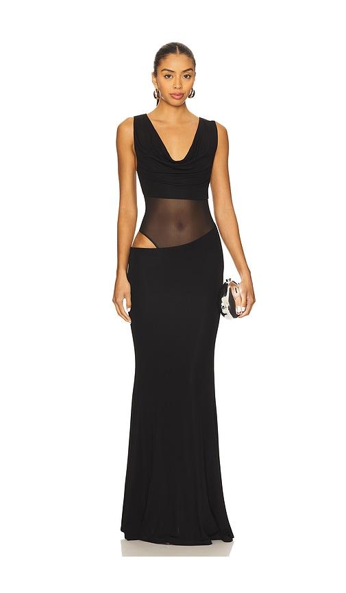 nbd the derowen gown in black. - size l (also in s, xl)