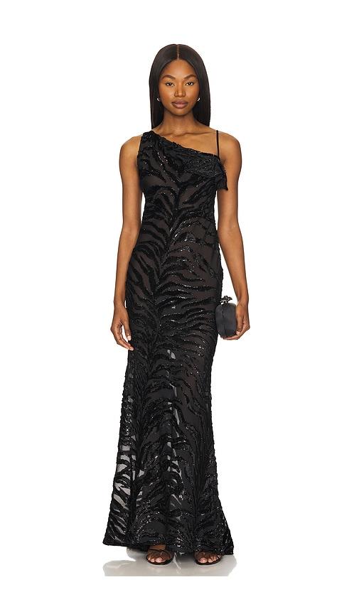 nbd the selene maxi dress in black. - size l (also in m, s, xs)
