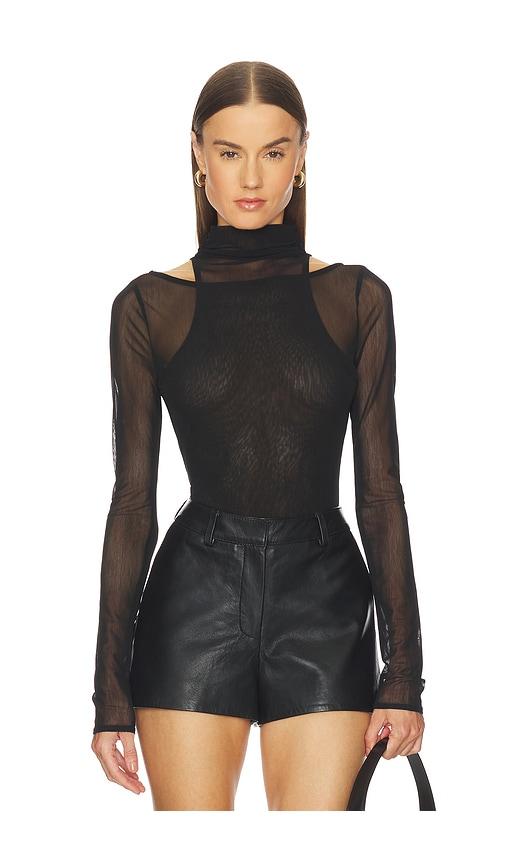 nbd valentina bodysuit in black. - size l (also in xs, xxs, s, xl)