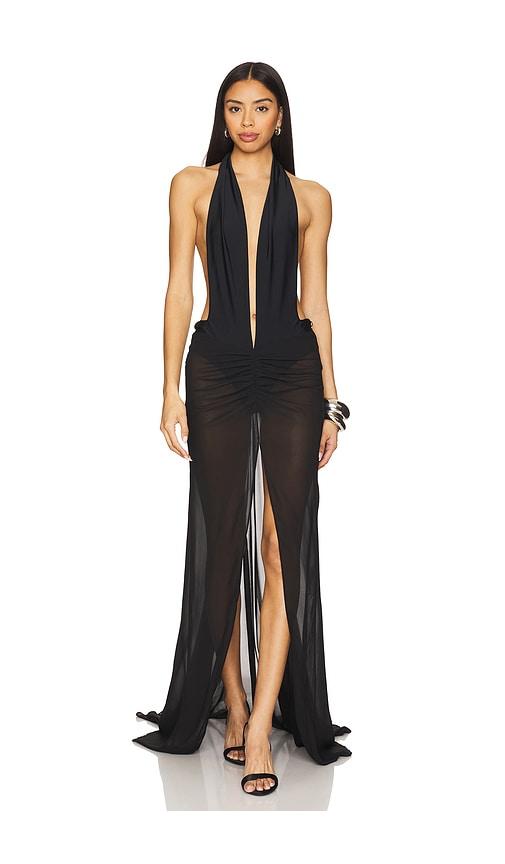 nbd vera maxi dress in black. - size l (also in xl)