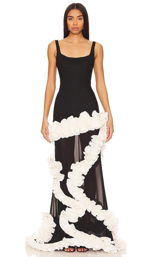 nbd wisteria gown in black. - size s (also in xxs)