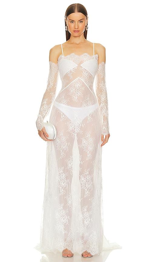nbd xyla gown in white. - size m (also in s)