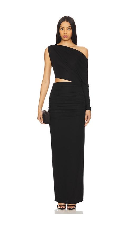 nbd yahaira maxi dress in black. - size xs (also in xxs)