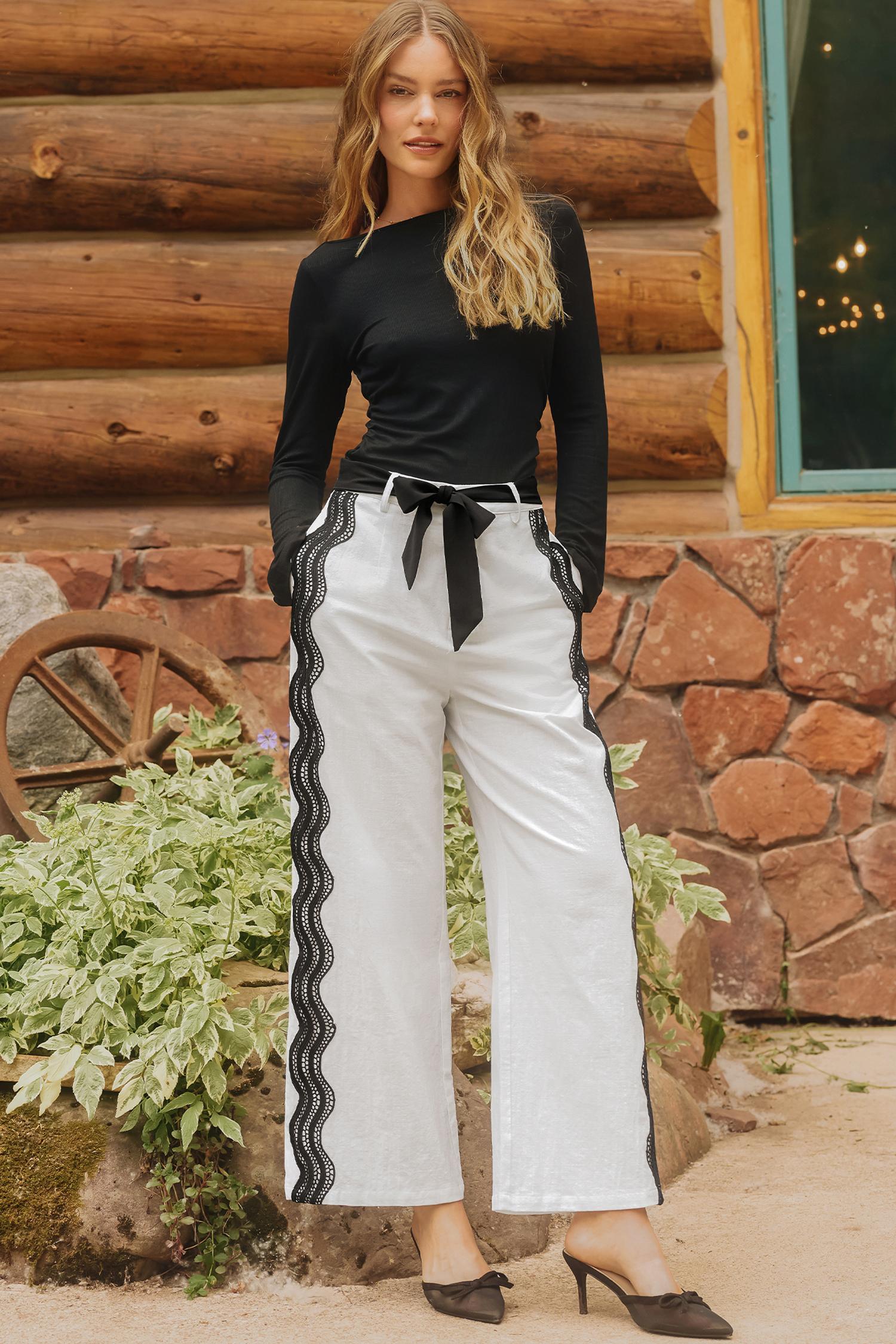needed this two-toned pants - l