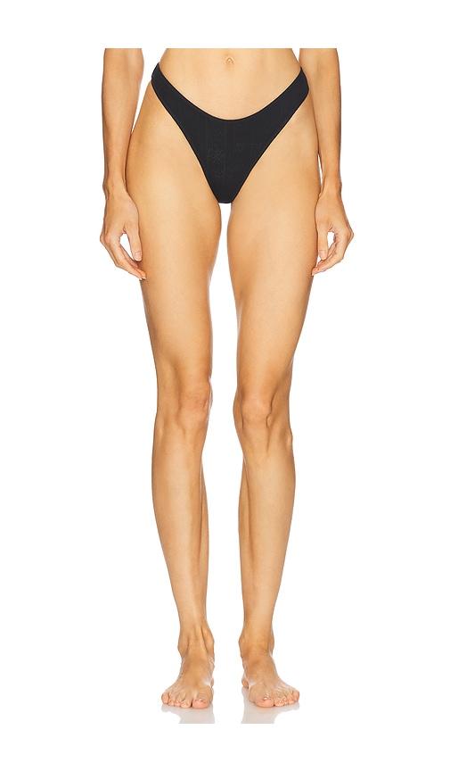 negative underwear pointelle dipped thong in black. - size xl (also in xxl)