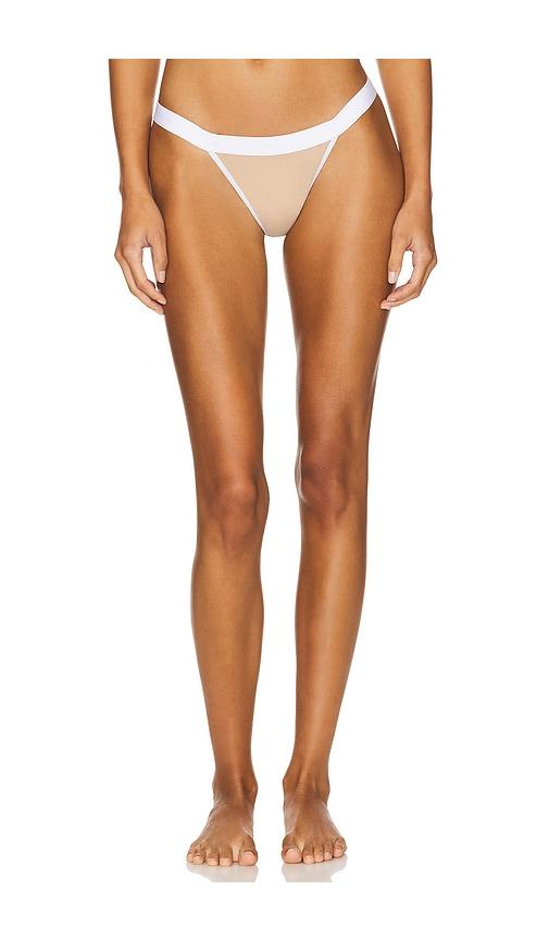 negative underwear sieve thong in beige. - size l (also in s, m, xl)