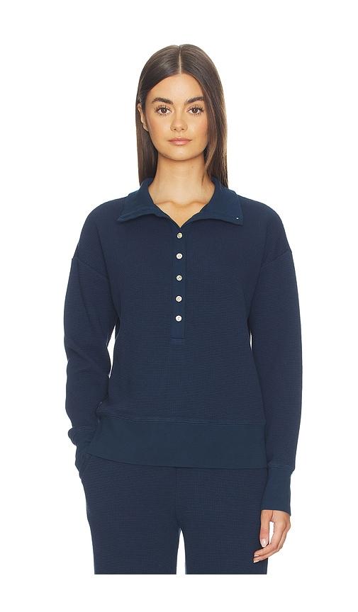 negative underwear waffle knit pullover in navy. - size l (also in xs, s, m, xl, xxl)