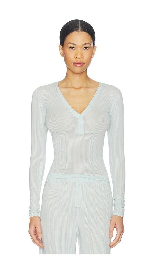 negative underwear whipped henley in baby blue. - size l (also in s, m, xl)