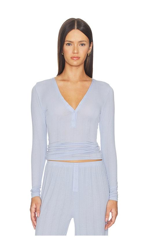 negative underwear whipped henley in blue. - size s (also in xs, xl/1x, xxl/2x)
