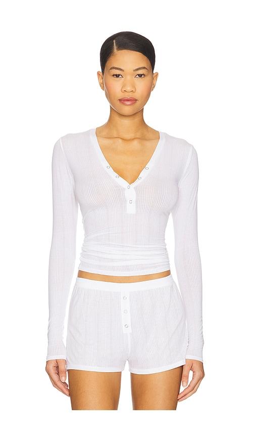 negative underwear whipped henley in white. - size l (also in xs, m)
