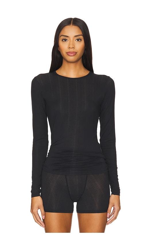 negative underwear whipped long sleeve in black. - size m (also in xs, s)