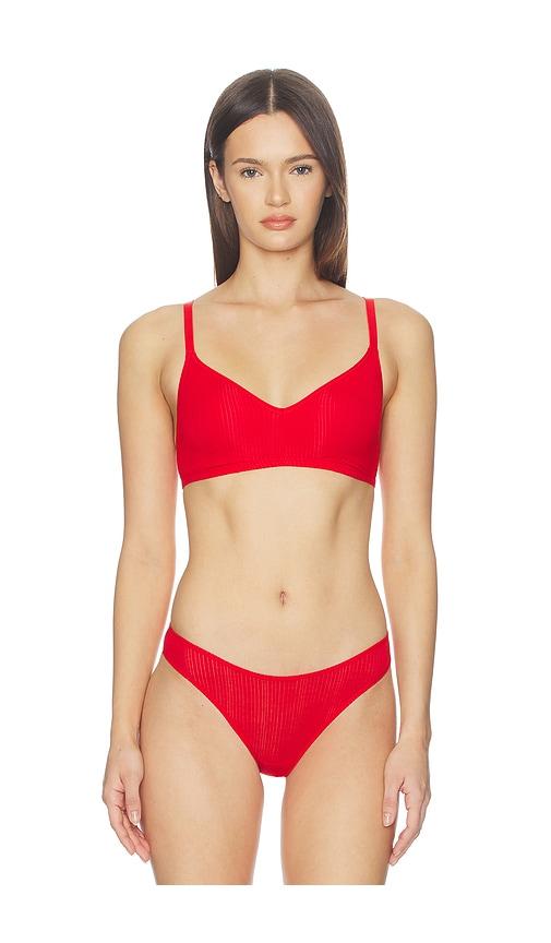 negative underwear whipped non-wire bra in red. - size 0 (also in 5)