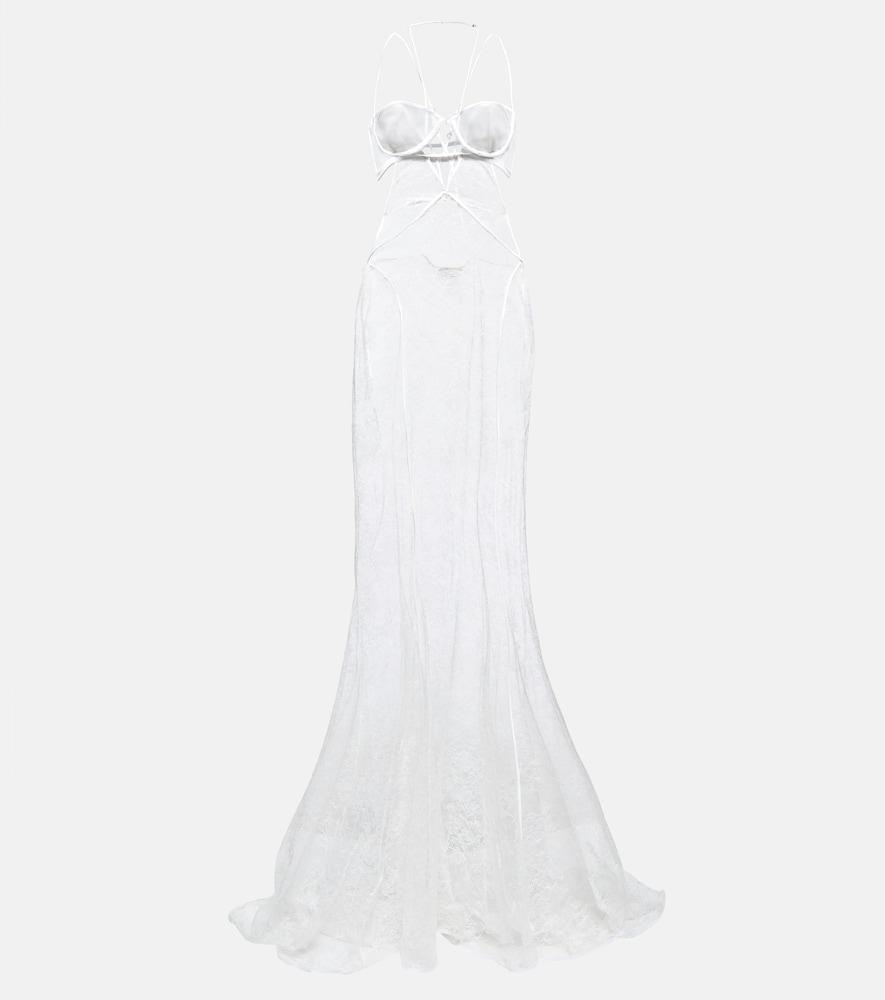 nensi dojaka bridal halterneck lace gown