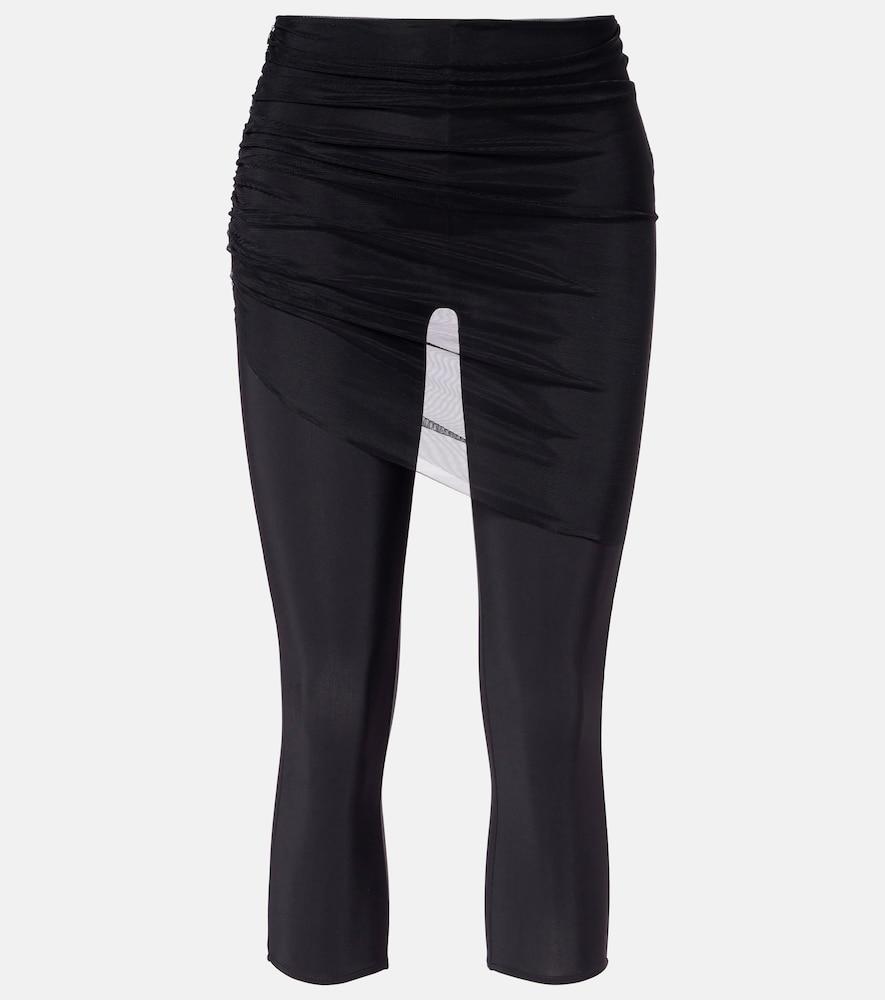 nensi dojaka cropped tulle-trimmed leggings