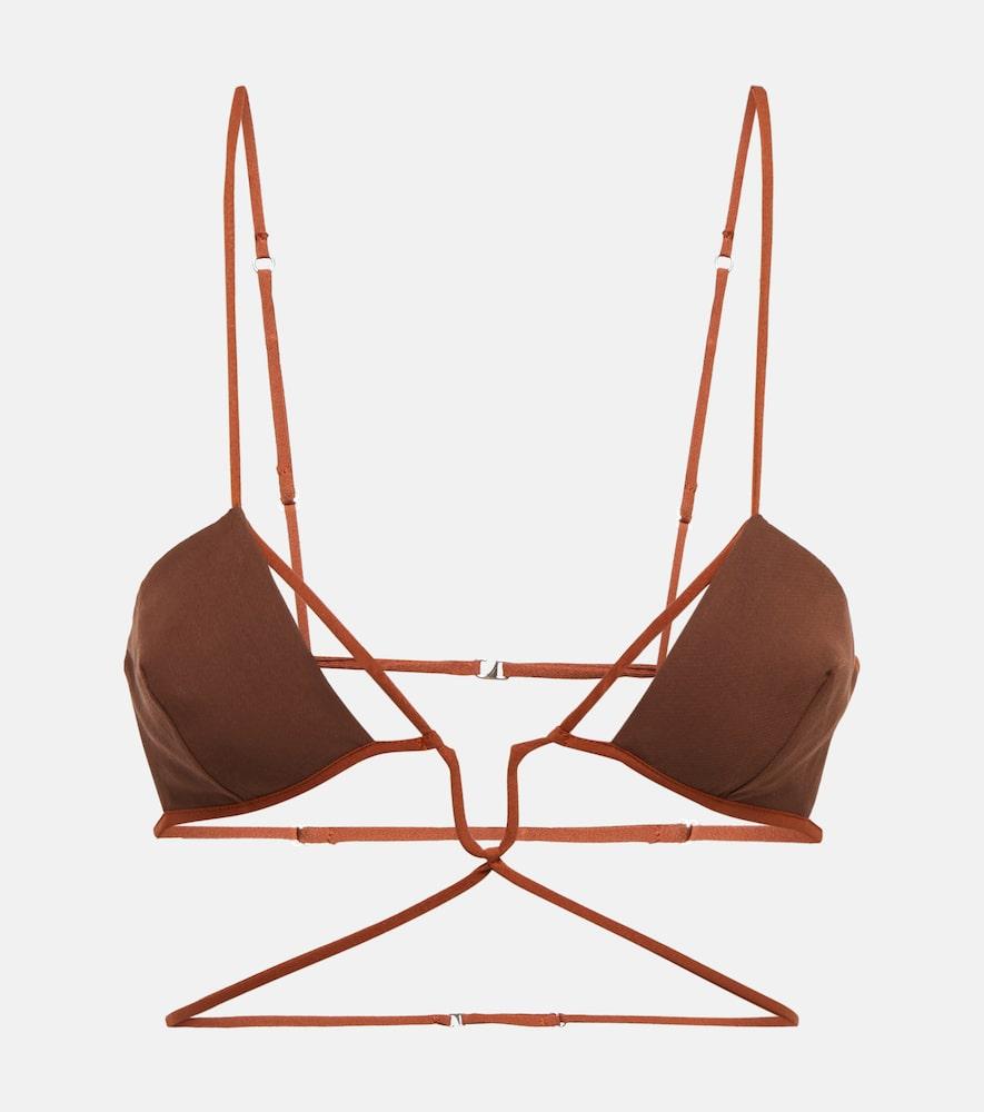 nensi dojaka cutout cotton bra top