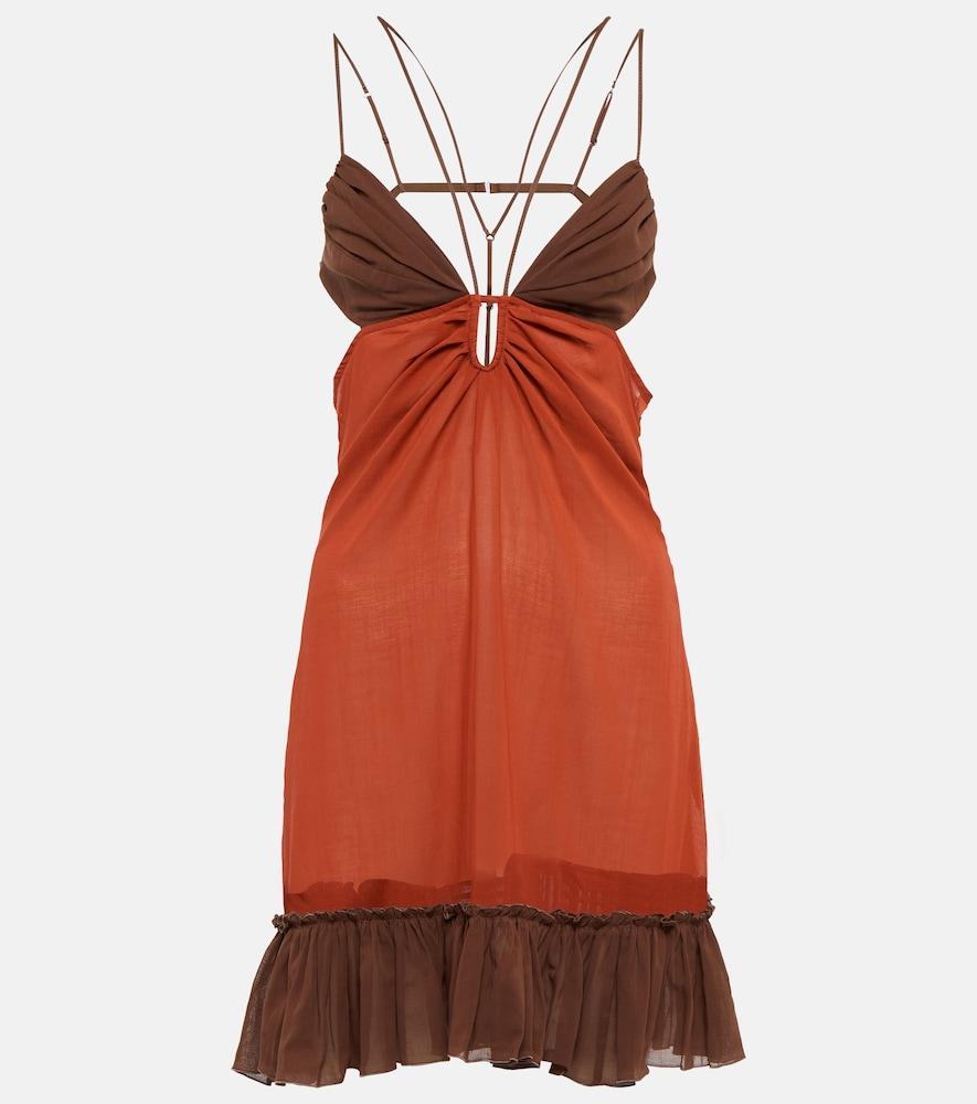 nensi dojaka cutout cotton minidress
