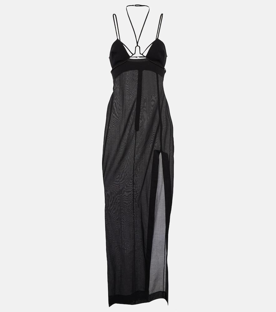nensi dojaka cutout halterneck cotton gown