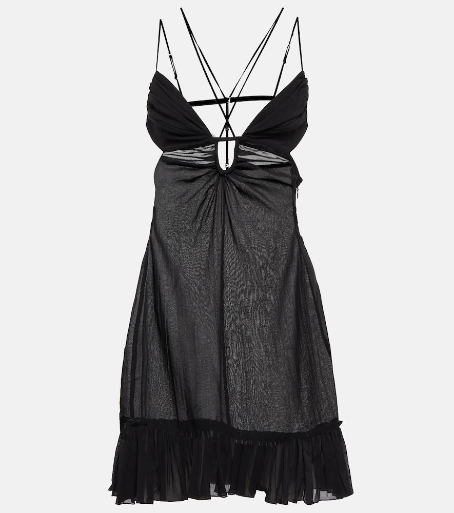 nensi dojaka cutout halterneck cotton minidress