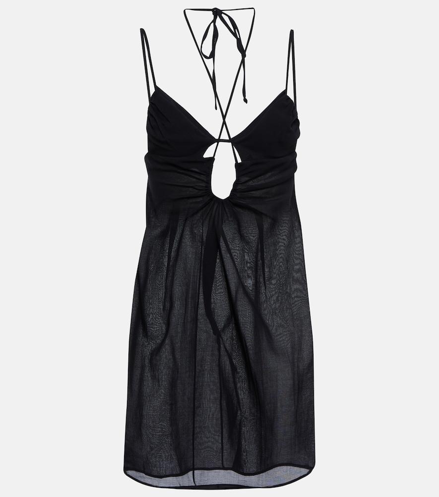 nensi dojaka cutout halterneck minidress