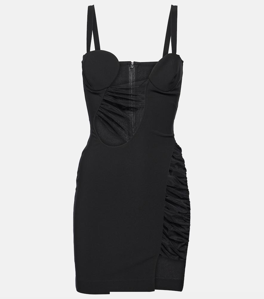 nensi dojaka cutout jersey minidress