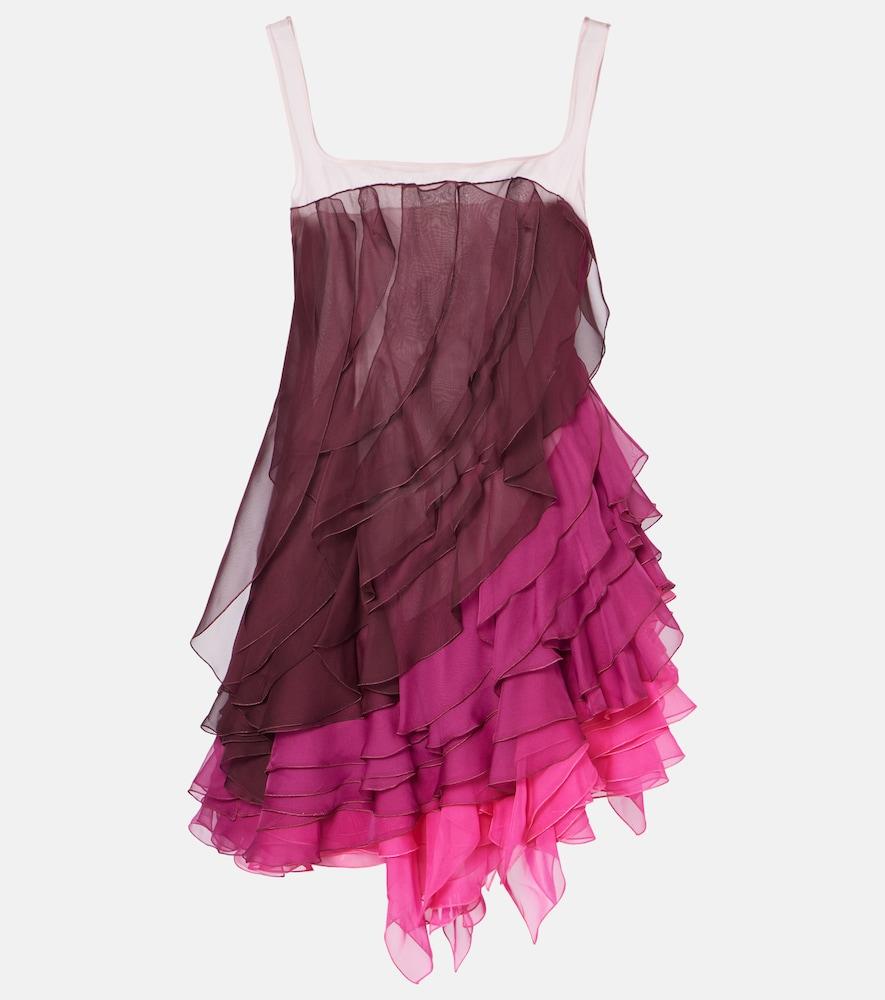 nensi dojaka kiera ruffled tiered minidress