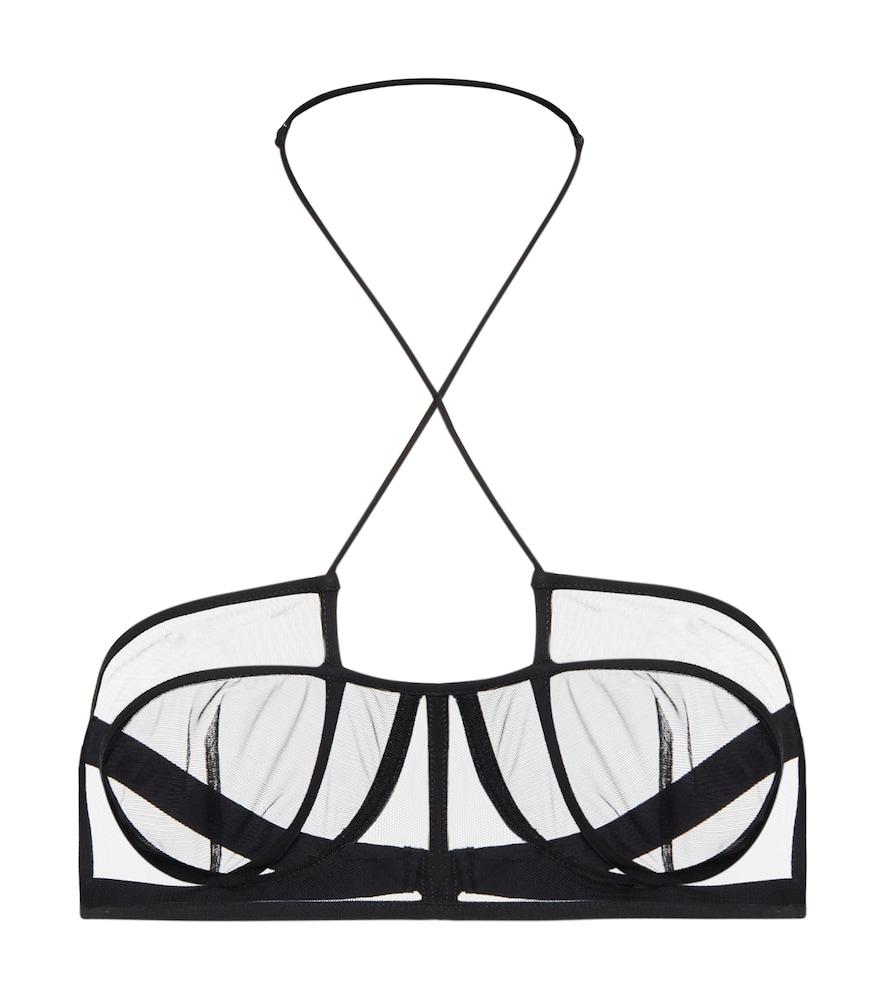 nensi dojaka mesh halterneck bra