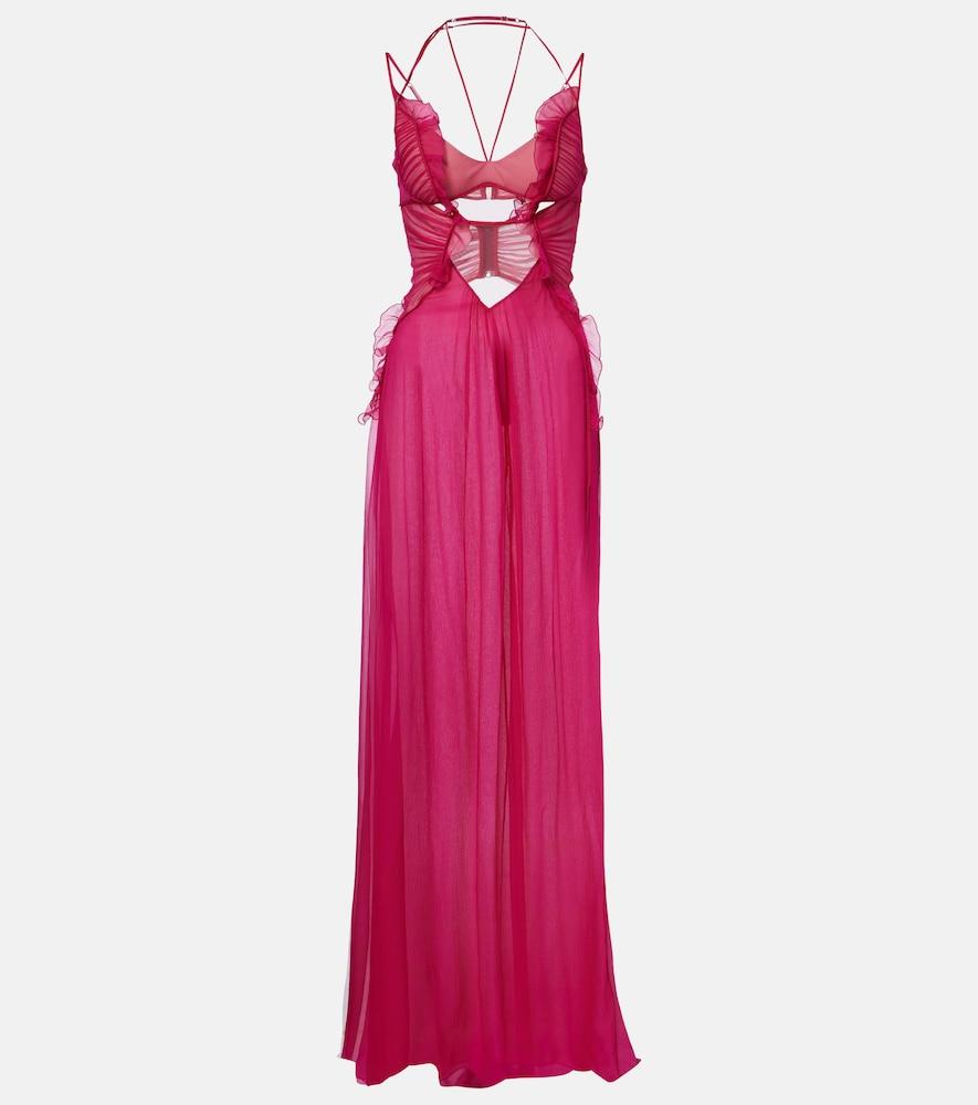 nensi dojaka semi-sheer silk gown