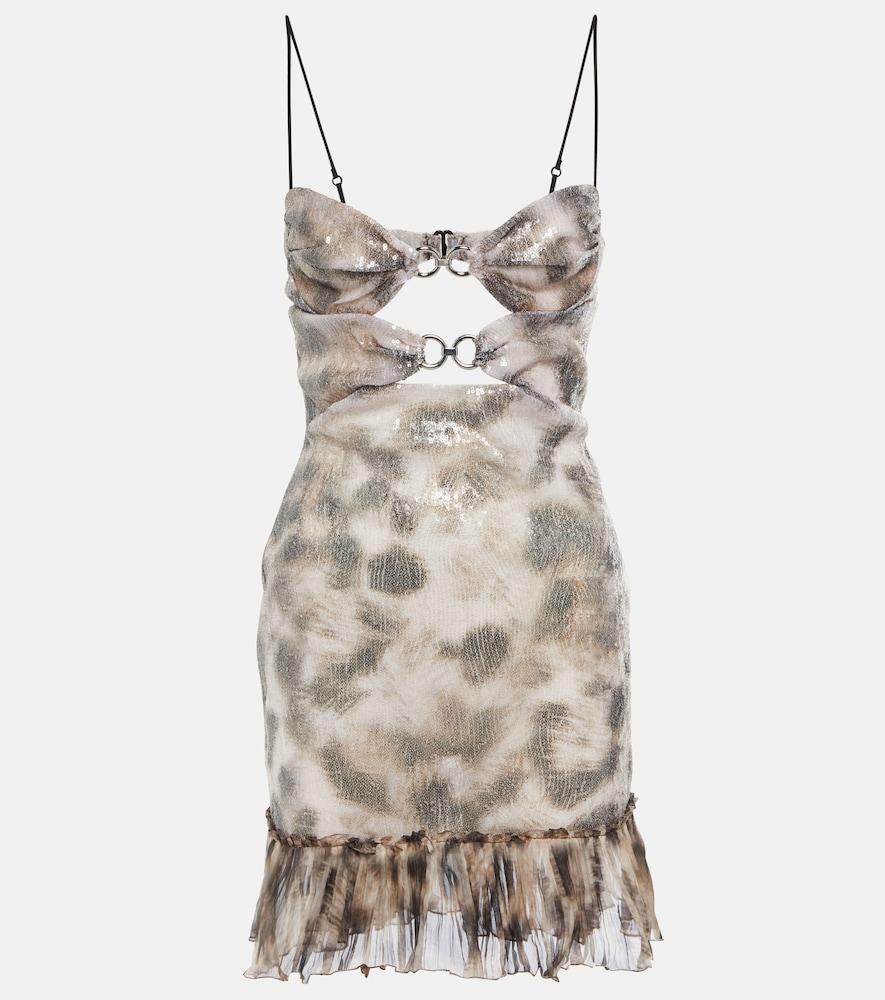 nensi dojaka sequin-embellished cutout minidress