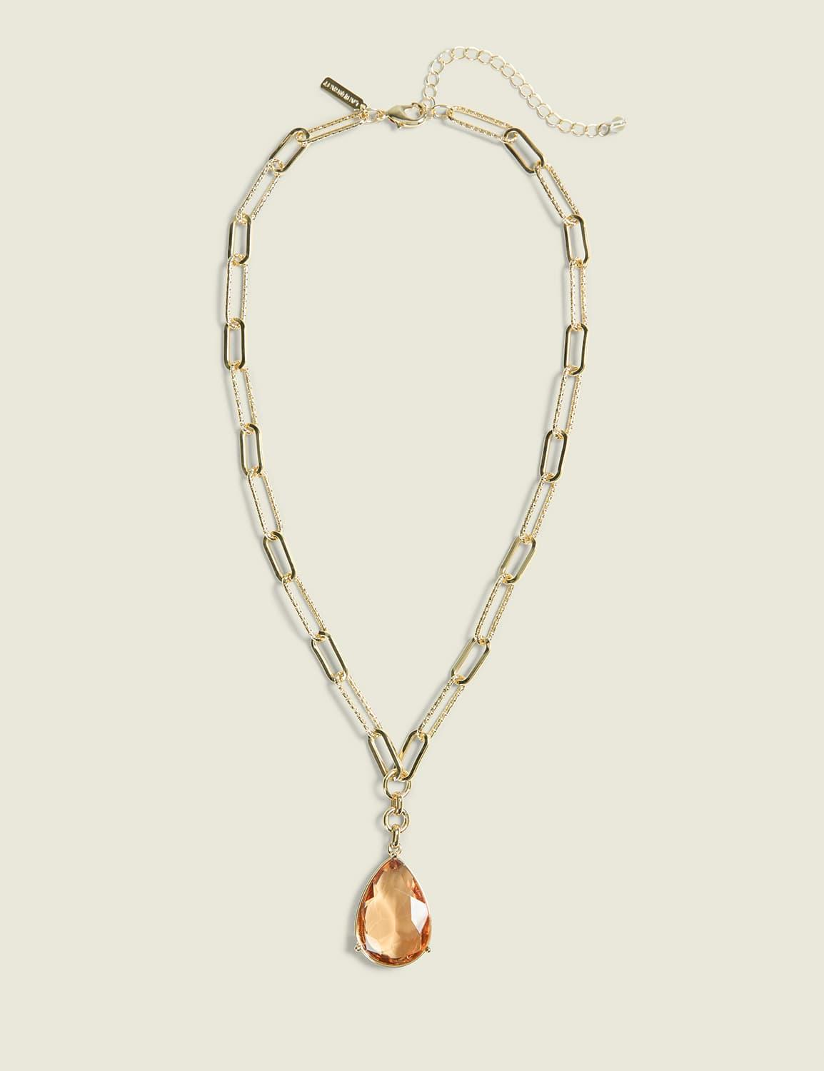neutral imitation stone single-row necklace