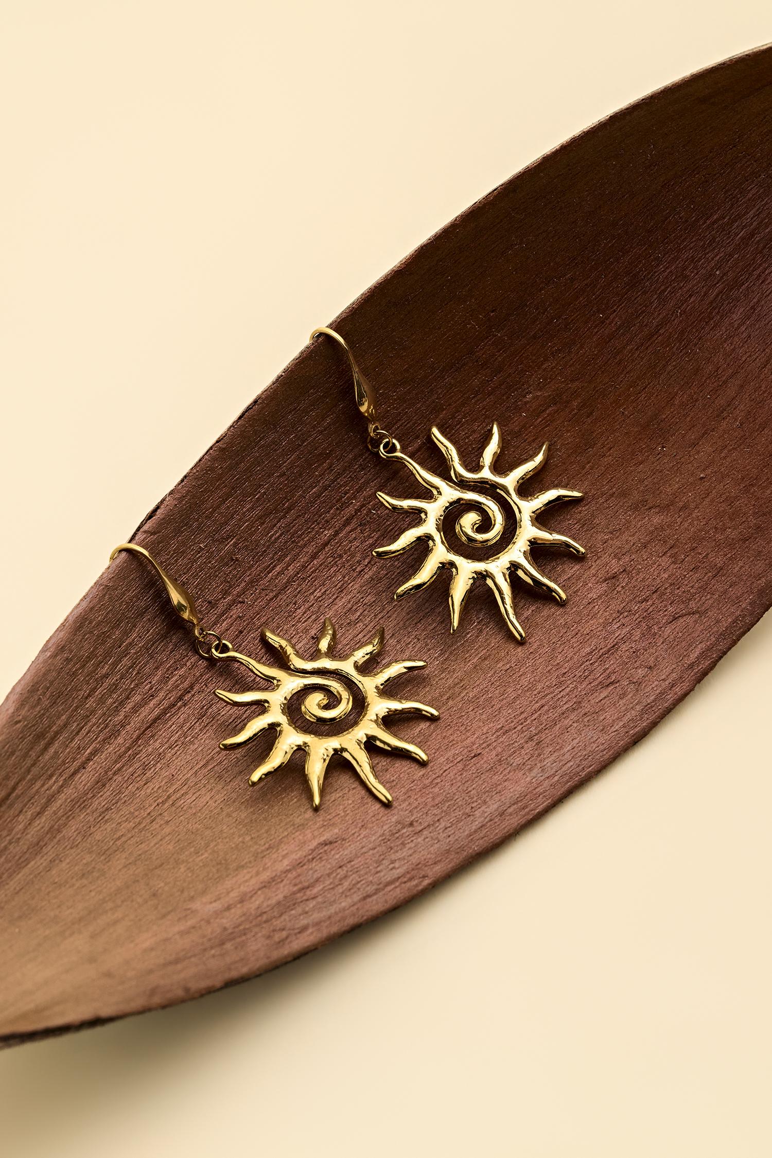 new heights gold-tone earrings - f