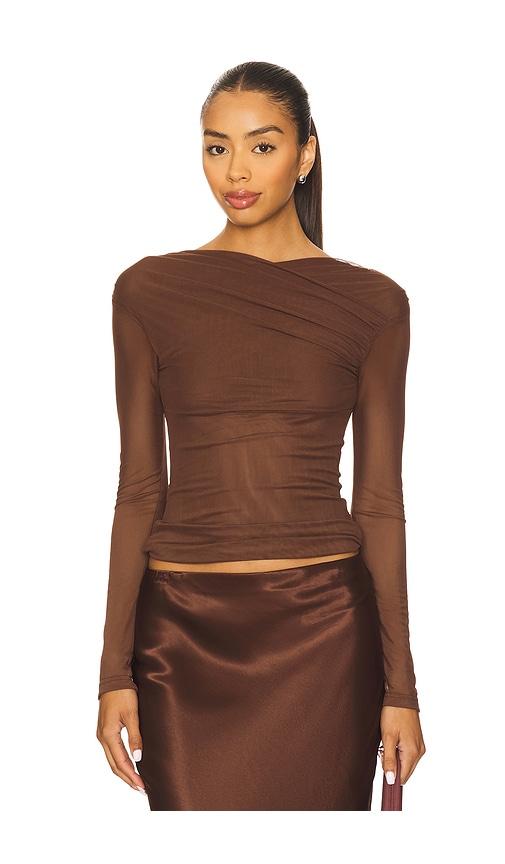 nia aria top in brown. - size m (also in xs)