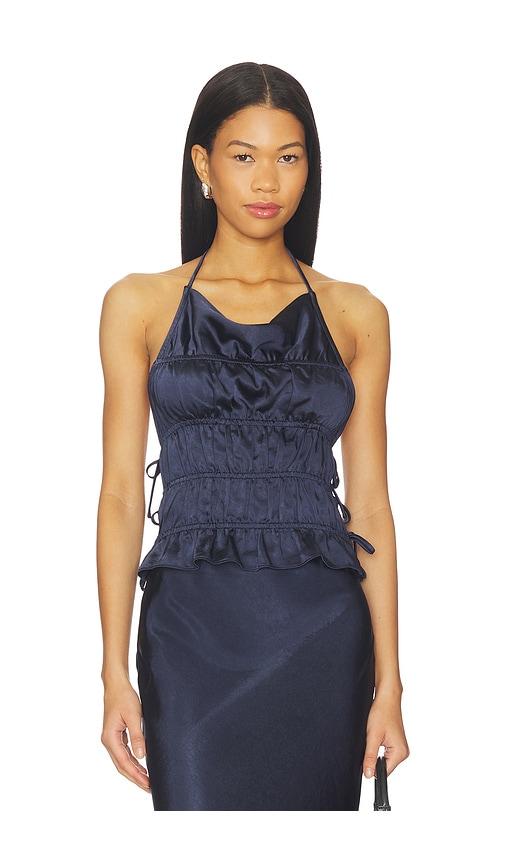 nia balboa top in navy. - size l (also in m, s)