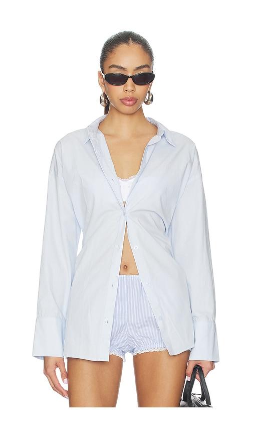 nia bea shirt in baby blue. - size l (also in s, xs, m, xl)