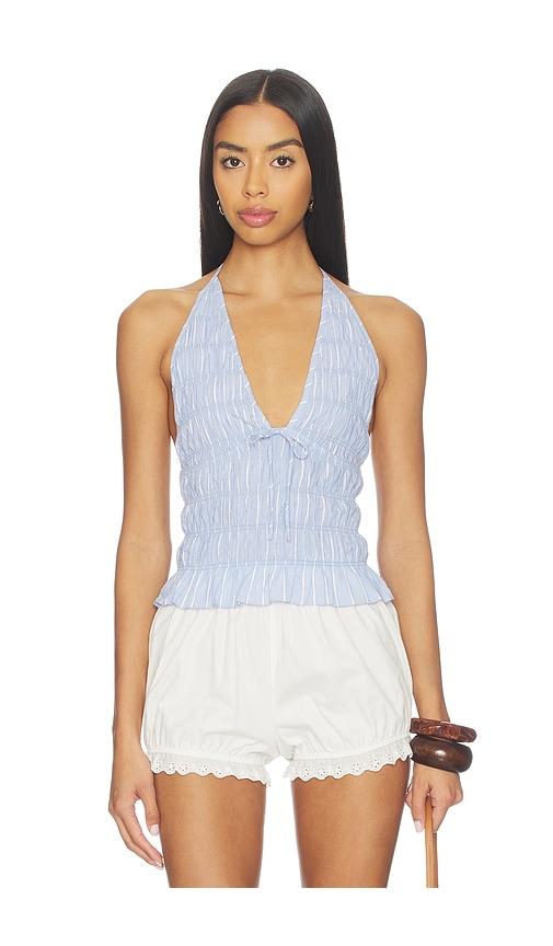 nia chandler top in baby blue. - size l (also in xs, m, xl)