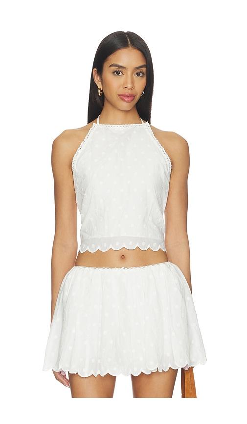 nia clavel top in white. - size l (also in m, xl)
