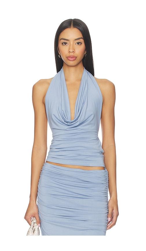 nia declan top in baby blue. - size l (also in s, xs, m, xl)
